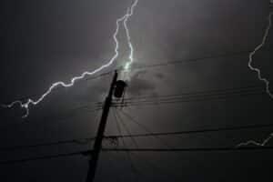 4 Effects of an Inrush Surge Mitigator, shown as Lightening Strike on a transformer