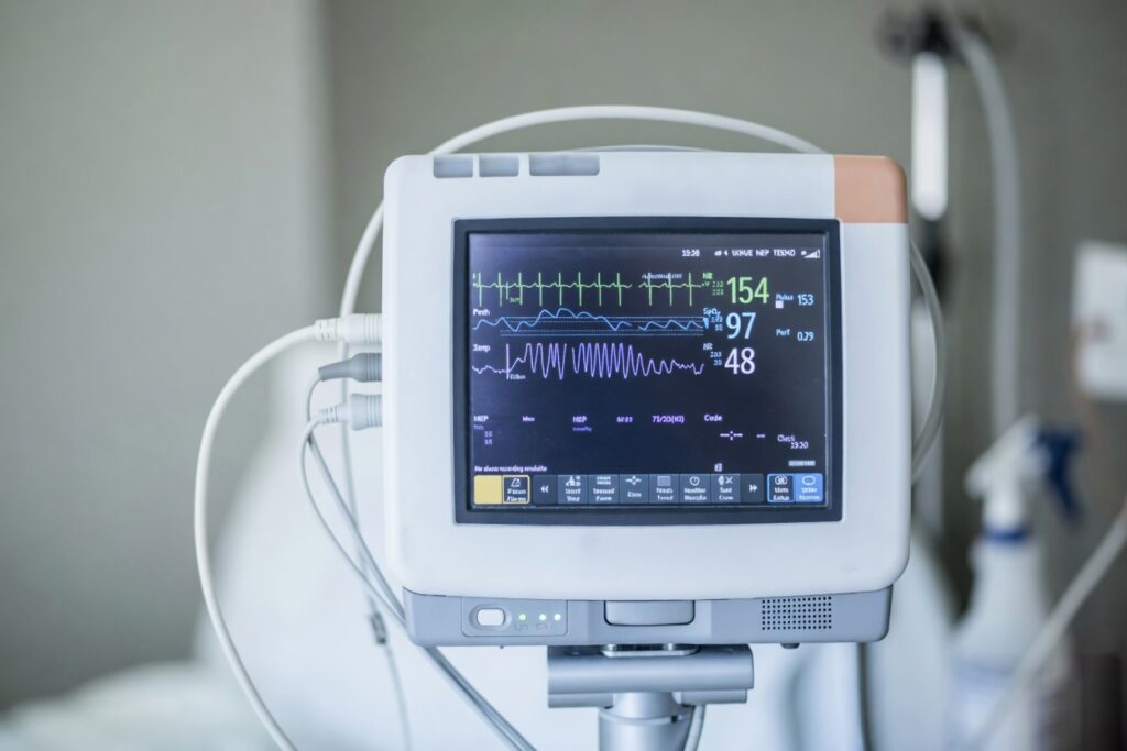 ISO-PUCK medical grade isolation transformer for patient monitoring systems including ECG monitors, bedside monitors, pulse oximeters, and infusion pumps. Medical isolation transformer for patient monitoring systems in ICU and cardiac care environments