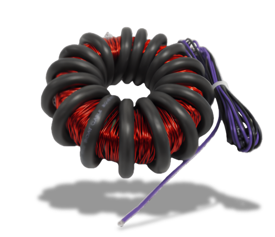 Custom toroidal transformer by Bridgeport Magnetics – high efficiency, low noise, and compact design for medical, industrial, datacenter, and audio applications