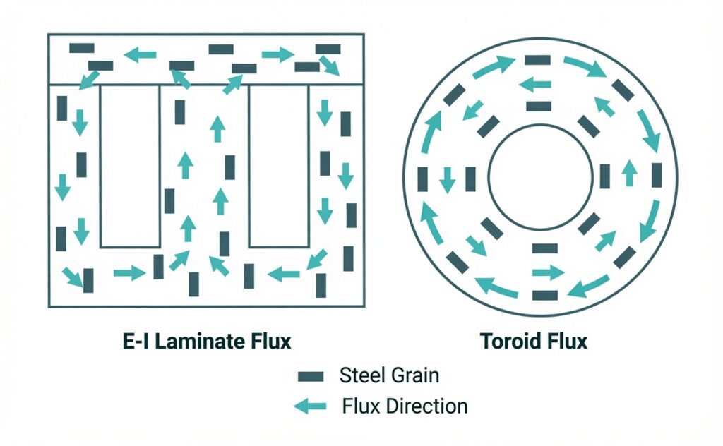 3 phase toroidal transformer Flux