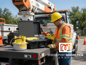 Troubleman installing Trident portable temporary power restoration autotransformer for single-leg outage; One-Man Temporary Power Restoration Solution;How a Large Utility Uses Service Savers to Reduce O&M Costs