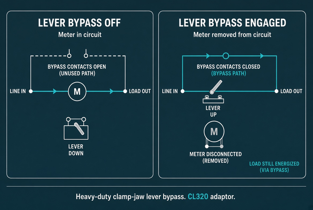 Lever Bypass depiction - CL320 Adapter
